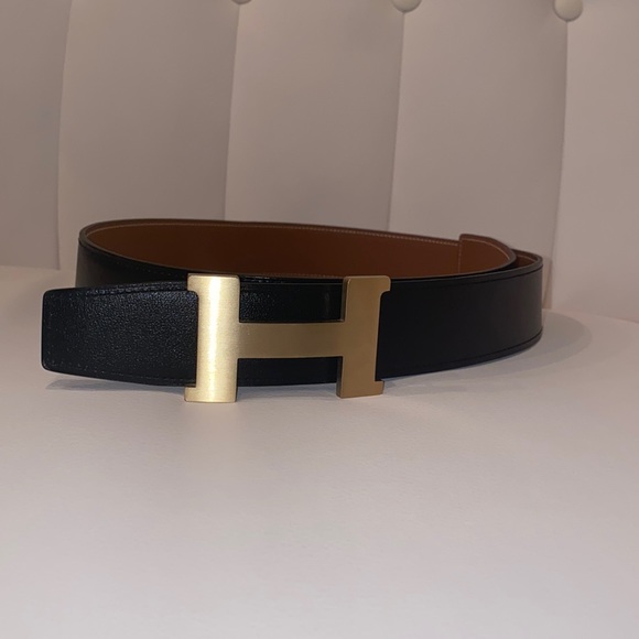Constance belt buckle & Reversible leather strap 38 mm